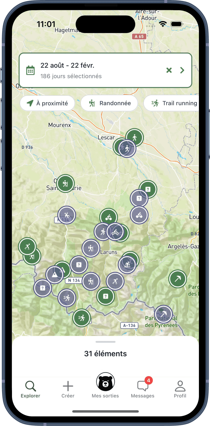 Ossau App Interface