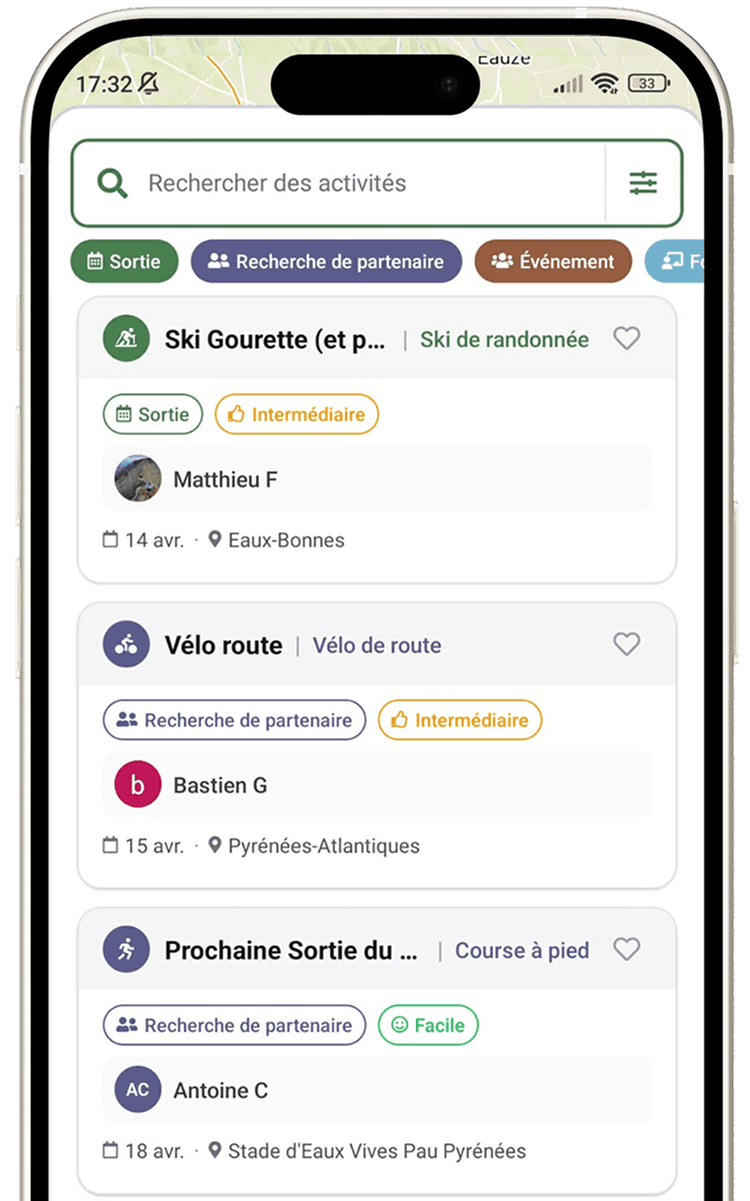 Ossau App - Mes sorties