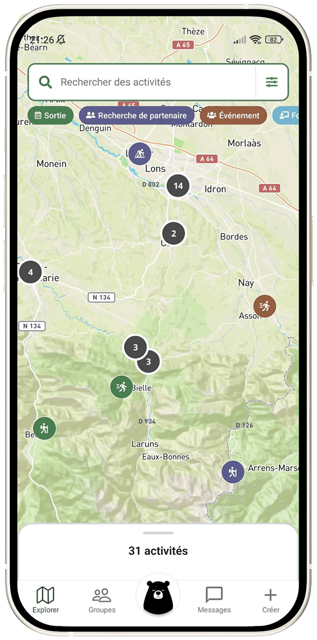 Ossau App - Activity Map