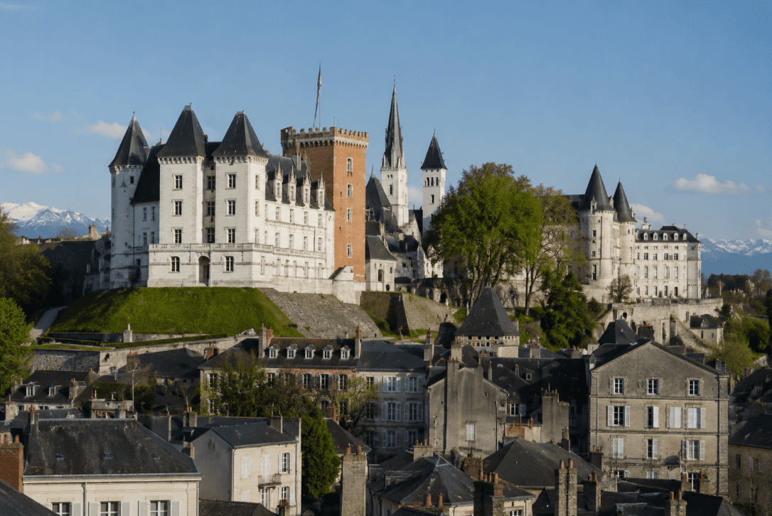 Vue panoramique sur les Pyrénées depuis Pau